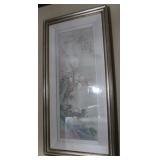 Vintage Japanese Rabbit Print framed