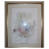Framed Signed Water Color Print 22x28