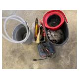 Tools and Supplies Lot with Battery Charger