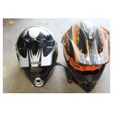 Two Youth Motocross Helmets by Raider and Typhoon