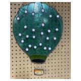 Stained Glass Green Hot Air Balloon Panel