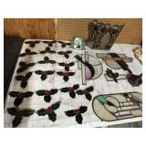 15-Piece Assorted Stained Glass Decorations and Pa
