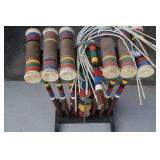 Complete Wooden Croquet Set With Stand