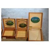 4 Wooden Cigar Boxes, Various Brands