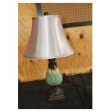 Table Lamp with Ceramic Base and Fabric Shade
