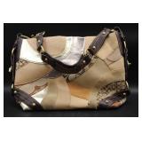 Coach Patchwork Leather and Fabric Handbag