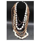 Multi-Strand and Single-Strand Beaded Necklaces