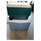 Igloo Wheeled and Rubbermaid Coolers Combo