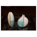Modern Ceramic Vases with Two-Tone Glaze
