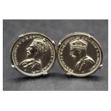 Cufflinks Made from King George V Silver Jubilee++
