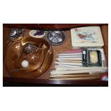 Drawer Lot of Candles, Spreader Set, Grape Decor++