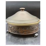 Pfaltzgraff Village Dish With Copper Stand & Lid