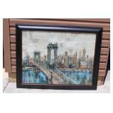 Framed Kirklandï¿½s NYC Bridge Canvas Wall Art