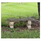 Concrete Garden Bench with Ornate Legs