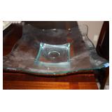 Square Transparent Glass Serving Platter