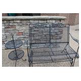 Wrought Iron Glider Bench & Table\Plant Stand