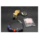 Jewelry Lot with Rings, Bracelet, and More