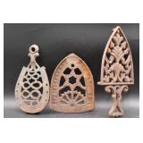 Three Vintage Cast Iron Trivets