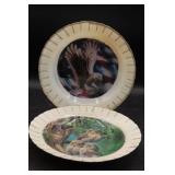 Decorative Plates, Glassware, and Bowl