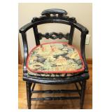 Antique Chair w/ Asian Seat Pillow