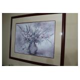 Signed Framed Fresco Floral III Print by Arnold ++