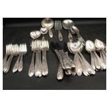 National Silver Co. Flatware Set with Floral Patte