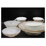 White Milk Glass Tableware