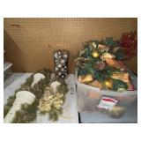Holiday Decorations Including Garlands and Ornamen