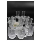Glassware Including Etched and Branded Pieces