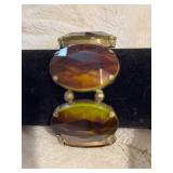 Faceted Stone Bracelet With Oval Brown Stones