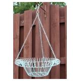 Vintage Metal Hanging Flower Basket