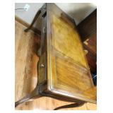 Mid Century Modern Walnut(?) Desk w\inlaid designs