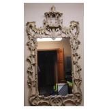 Italian Chinoiserie Pagoda Hand Carved Mirror