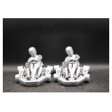 Go-Kart Racing Figurines in Silver Finish