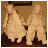 Primitive Easter Bunny Mr. & Mrs.