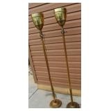 Vintage Brass Torchiere Floor Lamps
