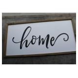 Wooden Framed Home Wall Art Sign