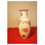White Vase with Geometric Patterns White Vase with Geometric Patterns
