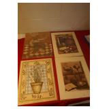 Poster Print Artwork Lot x 4 Poster Print Artwork Lot x 4