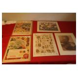 Poster Print Artwork Lot x 5 Poster Print Artwork Lot x 5