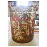 Vtg Keap Metal Oil Barrel Vtg Keap Metal Oil Barrel