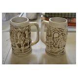 Pair of Stone Mug Steins Pair of Stone Mug Steins