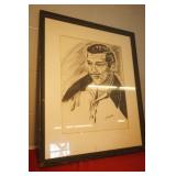 Clark Gable Charcoal Artwork SIgned Clark Gable Charcoal Artwork SIgned