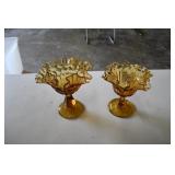 Pair of Fenton Glass Candy Dishes Pair of Fenton Glass Candy Dishes