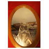 Dog Duck Call Etched Mirror Dog Duck Call Etched Mirror