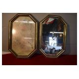 Pair of Matching Frames Artwork and Mirror Pair of Matching Frames Artwork and Mirror