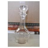 Vtg Crystal Etched Glass Decanter Vtg Crystal Etched Glass Decanter