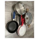 5pc. Assorted Pots & Pans-one is a T-Fal