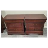 Matching Mahogany 2 Drawer Night Stands