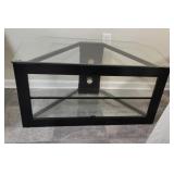 Glass and Metal 3 Tier TV Stand